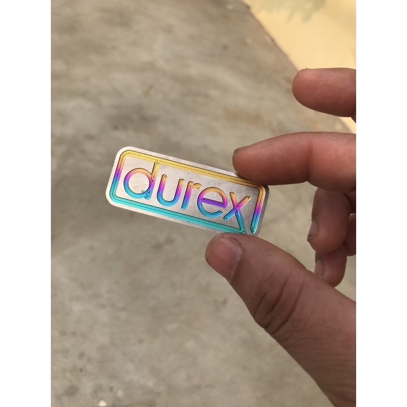 Lô Gô Durex Titannium Dán Trang Trí Xe Máy Ô Tô