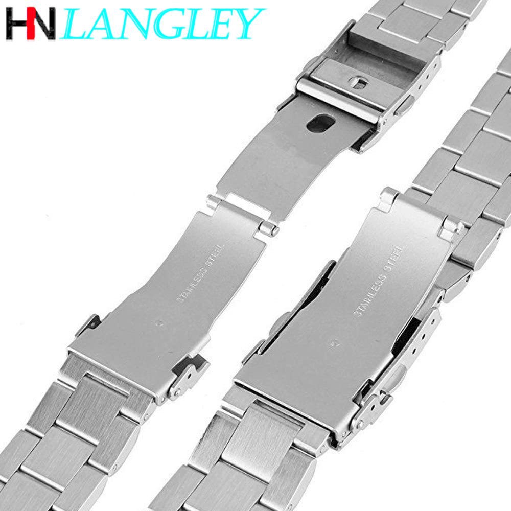 Dây đồng hồ bằng thép không gỉ 18mm / 20mm / 22mm / 24mm tiện dụng