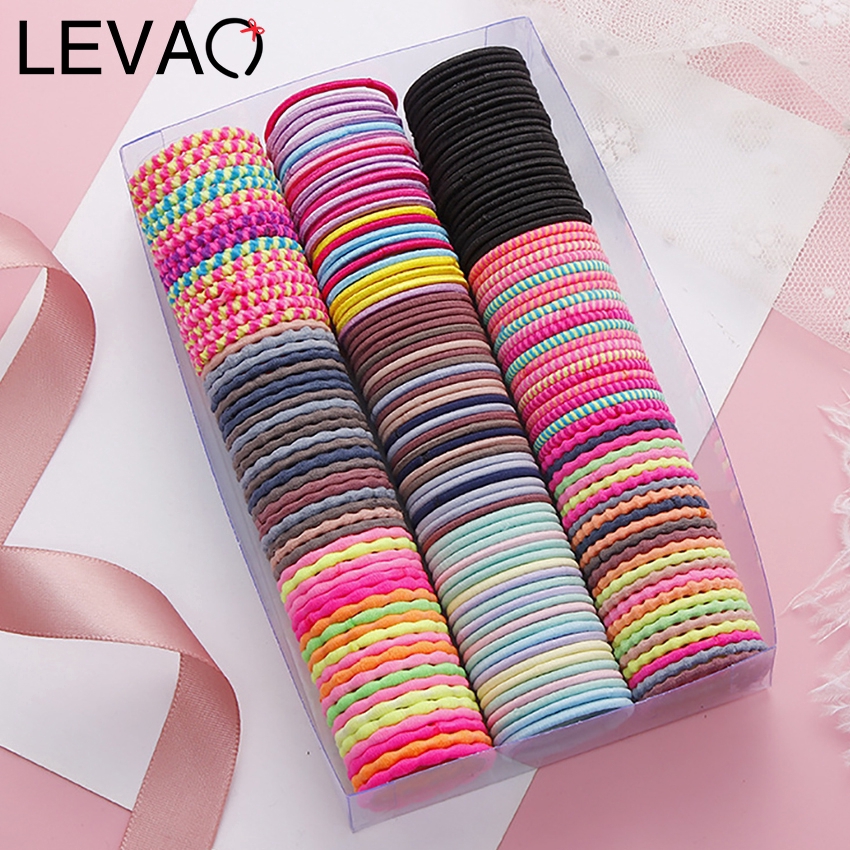 Set 50 Dây Buộc Tóc Co Giãn Nhiều Màu Thời Trang Cho Nữ