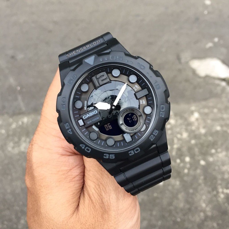 Đồng hồ nam dây nhựa Casio chính hãng Anh Khuê AEQ-100W-1BVDF