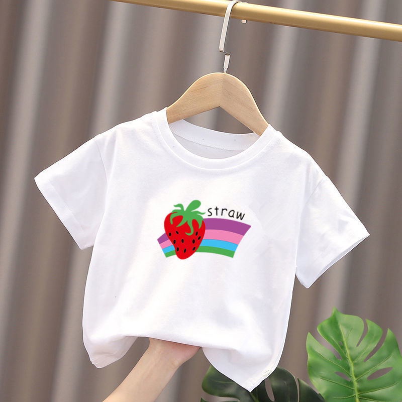 Áo Thun Cotton Tay Ngắn Phong Cách Mới 2022 Cho Bé Gái