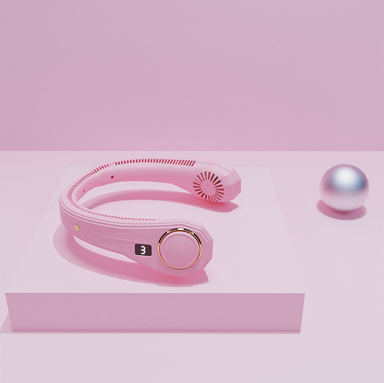 Quạt Nhỏ Đeo Cổ Kỹ Thuật Số Tuabin Công Nghệ Kỹ Thuật Số Mới 2022 Sạc USB Cho Học Sinh