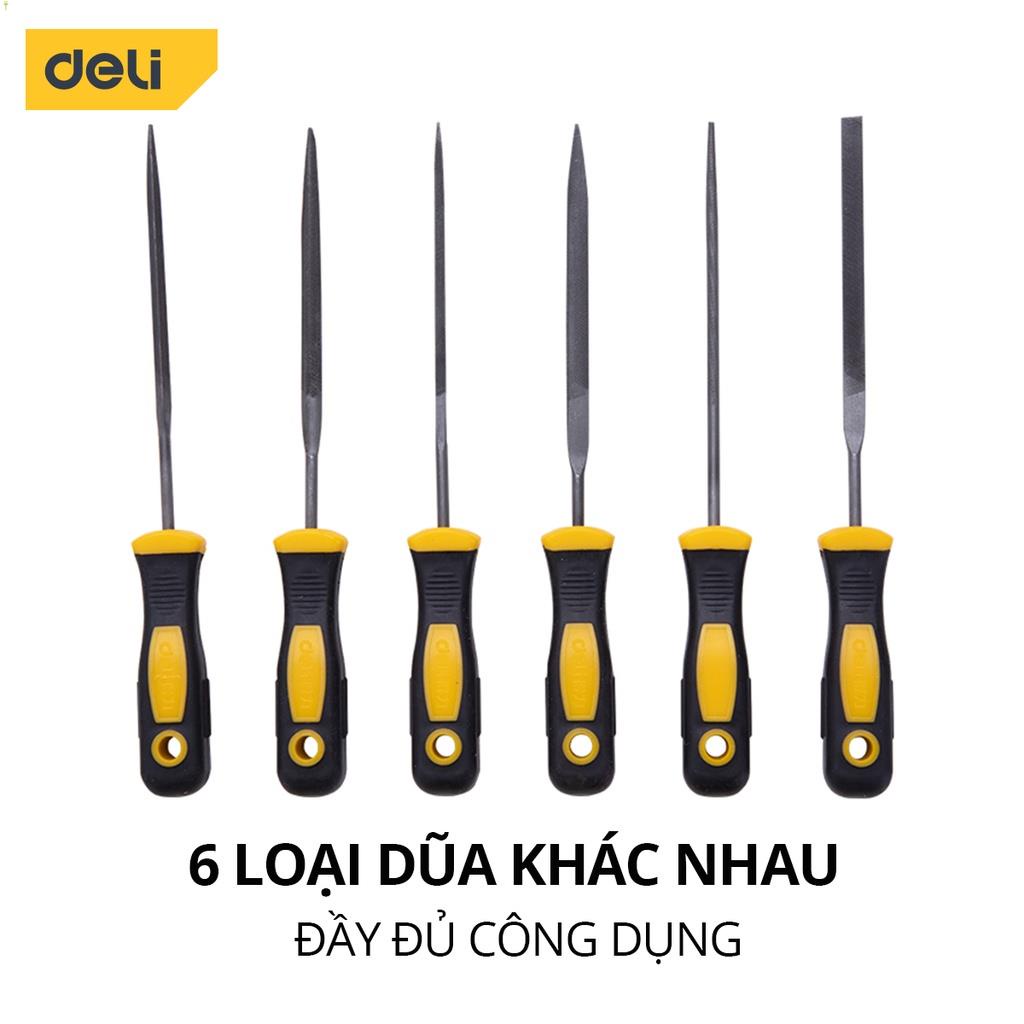 [LIFEDL157] Bộ Dũa Kim Loại 6 Chiếc Deli - Chất Liệu Thép Chịu Lực Cao Cấp - Tay Cầm Chống Trơn Trượt - DL2141 .
