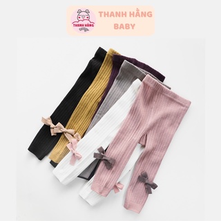 Quần Legging Cho Bé Gái, Quần Tất Hàn Nơ Xinh Cho Bé Thanh Hằng Baby Từ 6 tháng - 4 Tuổi