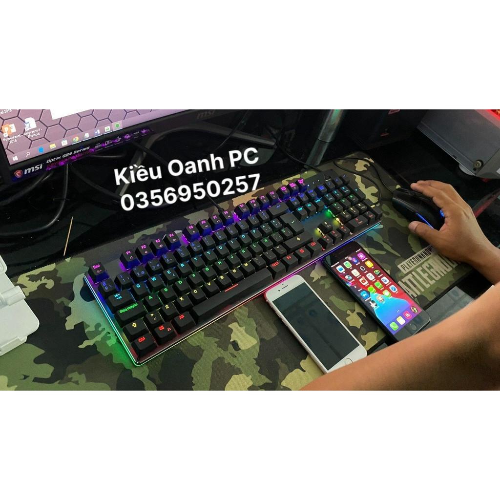 Bàn phím cơ Gamming Aukey G12 KM-G12 Led RGB + Led viền chỉnh bằng App -Hàng chính hãng bảo hành 1 năm