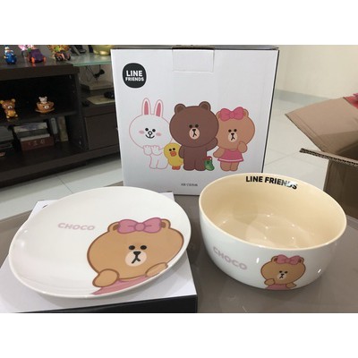 Bát,Tô, Đĩa LINE FRIENDS BROWN, CONY SALLY