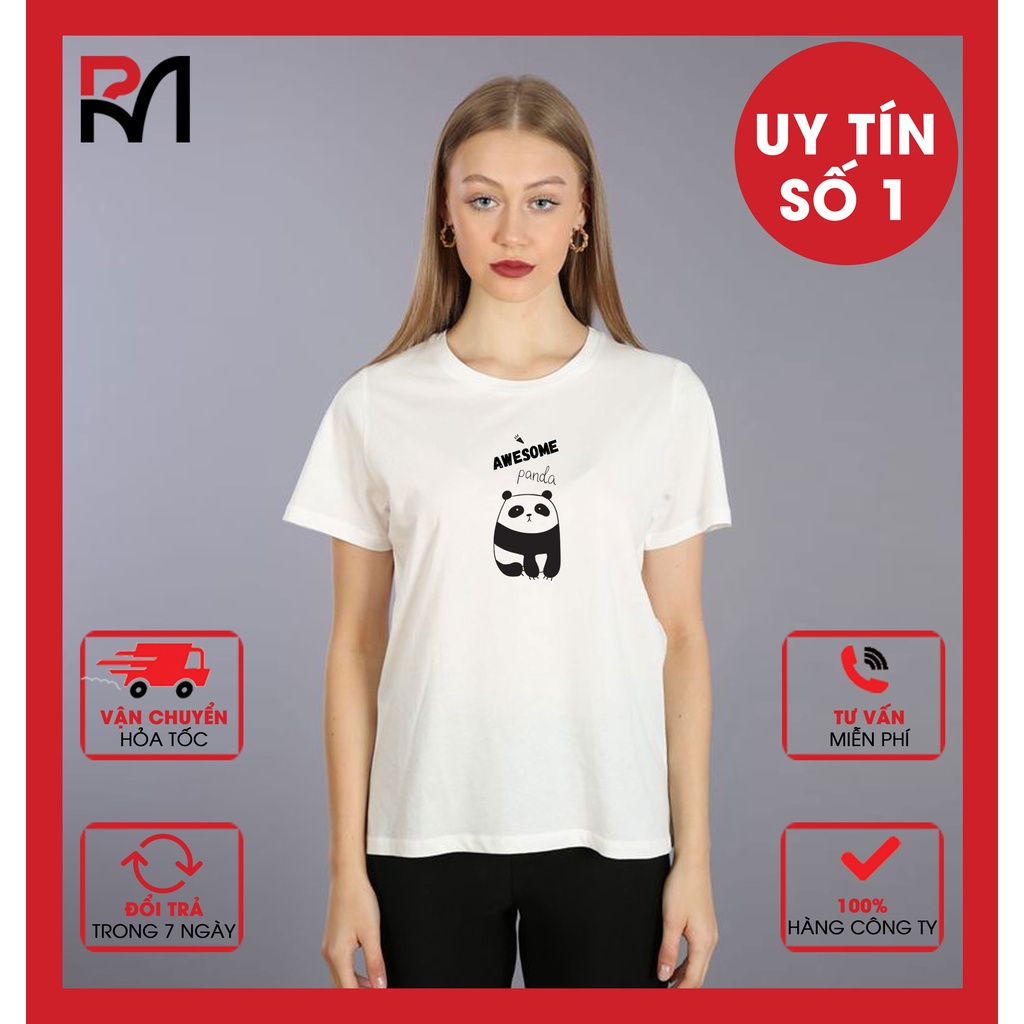 ÁO PHÔNG NỮ màu trắng in hình thú cưng dễ thương