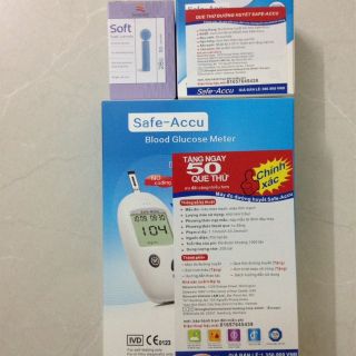 MÁY ĐO ĐƯỜNG HUYẾT SAFE-ACCU SINOCARE TẶNG NGAY 50 QUE THỬ