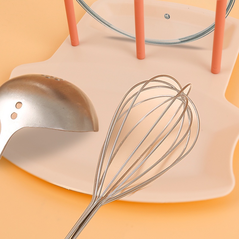 Giá Đỡ Nắp Nồi/Muỗng/Dĩa Đa Năng Bằng Nhựa