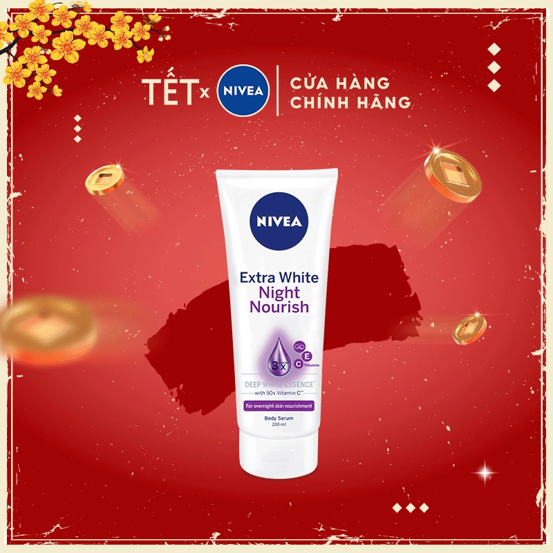 Tinh chất dưỡng thể dưỡng trắng Nivea ban đêm 180ml 89122