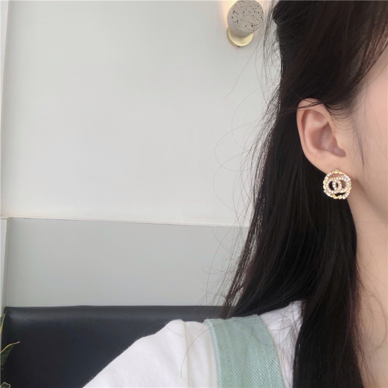 Khuyên tai đính ngọc sang trọng KA446 Maycorner