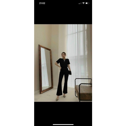 QUẦN JEANS LƯNG CAO ỐNG LOE