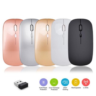 Chuột không dây pin sạc W1C 2.4G Click không tiếng ồn DPI 1200