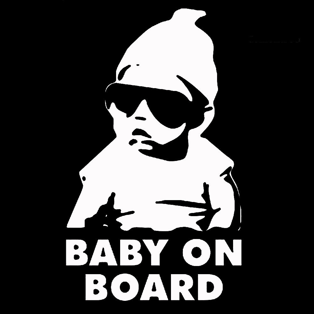 Sticker Phản Quang Dán Trang Trí Xe Hơi Họa Tiết Chữ Baby On Board