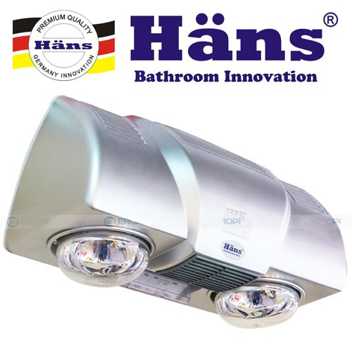 Đèn sưởi nhà tắm Hans 2 bóng H2B công suất 550W