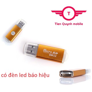 ĐẦU LỌC THẺ LOẠI VỎ NHÔM XỊN - Đầu Đọc Thẻ Nhớ MicroSD Vỏ Nhôm Có Đèn Báo