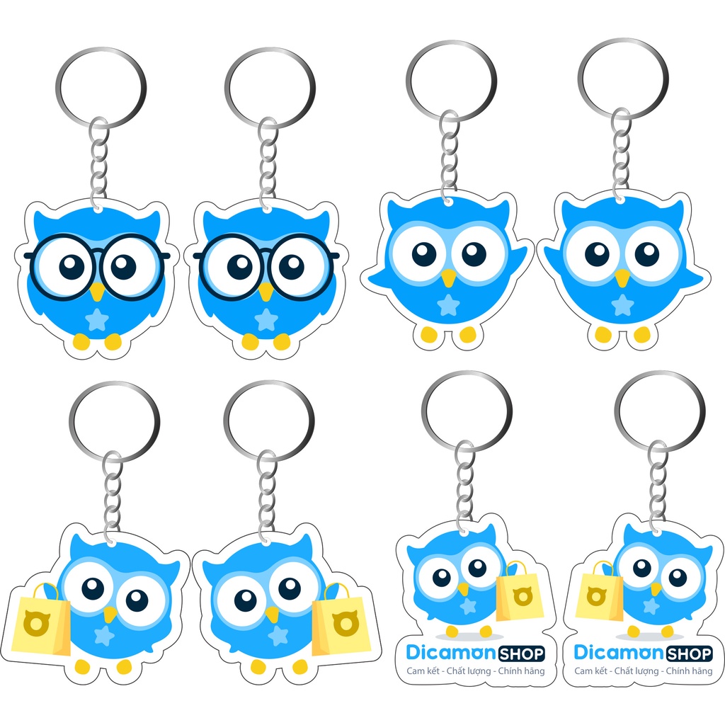Móc Khóa hoạt hình Dicamon Cute dễ thương phụ kiện Túi Xách - Đeo Balo