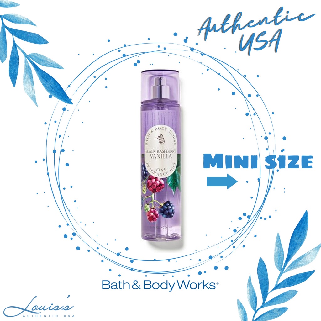 BLACK RASPBERRY VANILLA Thuộc BST mùa Thu Rewilding 2021 - Xịt thơm toàn thân Bath & Body Works Mỹ