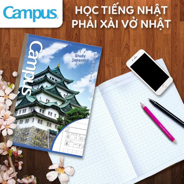 Vở Học Tiếng Nhật Campus