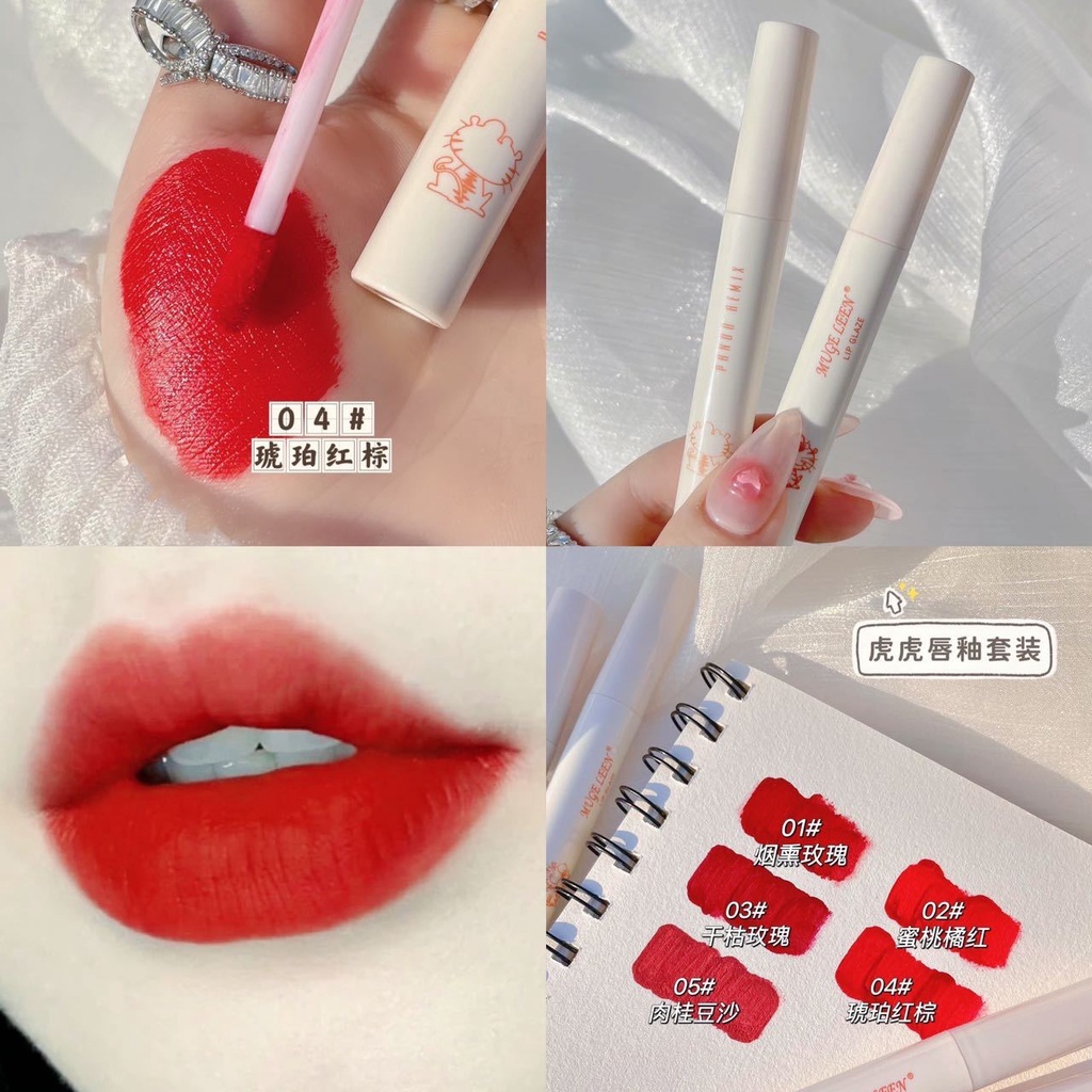 Sét 5 Son Kem Lì Panda Remix Muge Leen Nội Địa Trung BBC Cosmetic