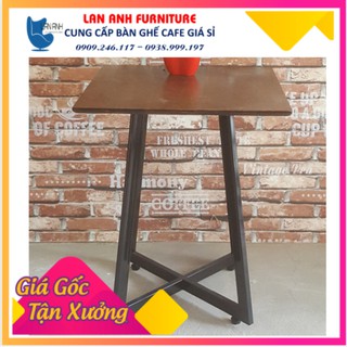 Bàn cafe vuông chân sắt ( LA-T019)