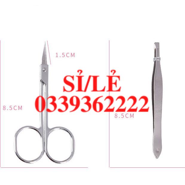 [ HAIANHSHOP ] Bộ Kéo/ Nhíp Cắt Tỉa Lông Mày Nội Địa Trung - Bộ Dụng Cụ Tỉa Lông Mày Cao Cấp Duashop &gt;