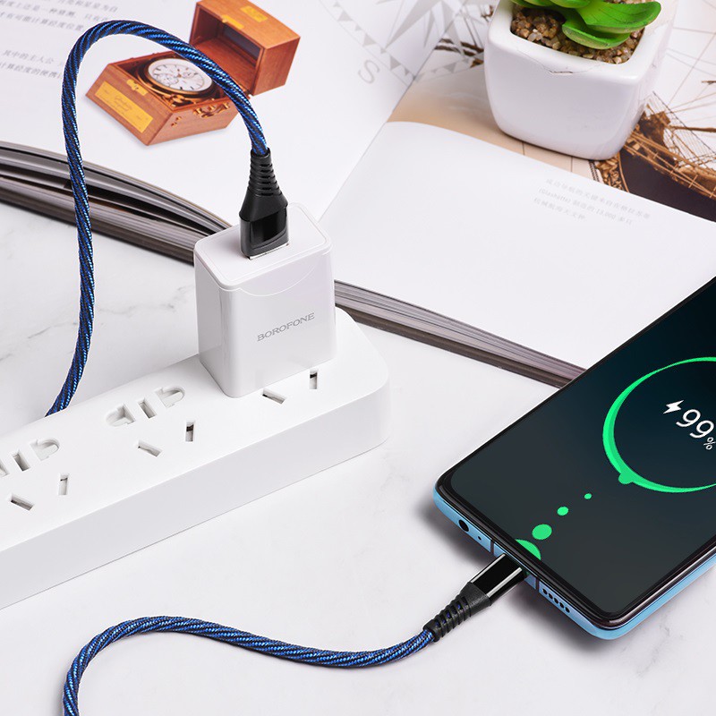 Cáp Sạc Nhanh TYPE C Borofone BU13 5A Hổ Trợ Sạc Nhanh VOOC OPPO - BH 6 Tháng 1 Đổi 1 (MÀU SẮC NGẪU NHIÊN)