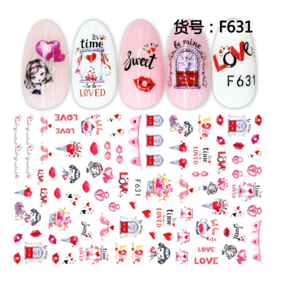 Sticker & Decal dán móng tay môi