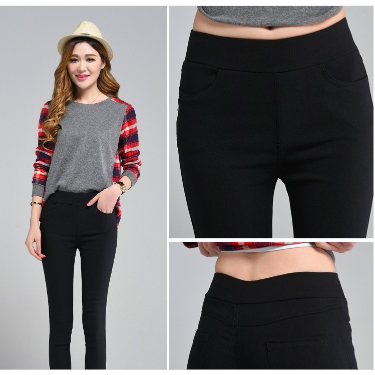 [bigsize 50-120kg S-5XL] Quần legging cho người béo quần bigsize ôm đen cho người mập