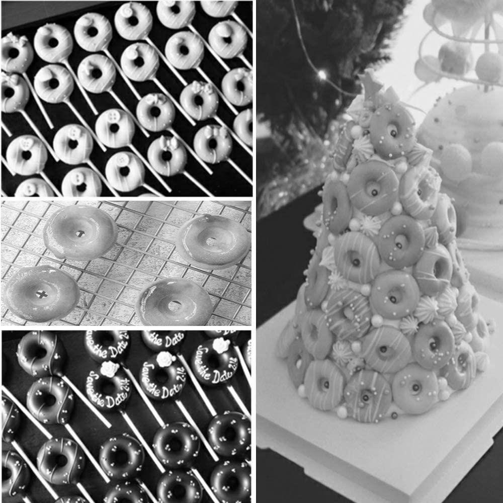 YIYU Khuôn Làm Kẹo Gummy Hình Bánh Donut Mini DIY 1