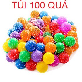 Bóng nhà banh TÚI 100 quả bóng nhựa 5.5cm cho bé chơi nhà bóng - Chất liệu an toàn cho bé