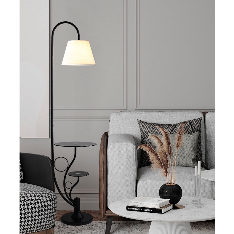 Đèn sàn MONSKY SUCHA trang trí phòng khách Vintage - kèm bóng LED chống lóa