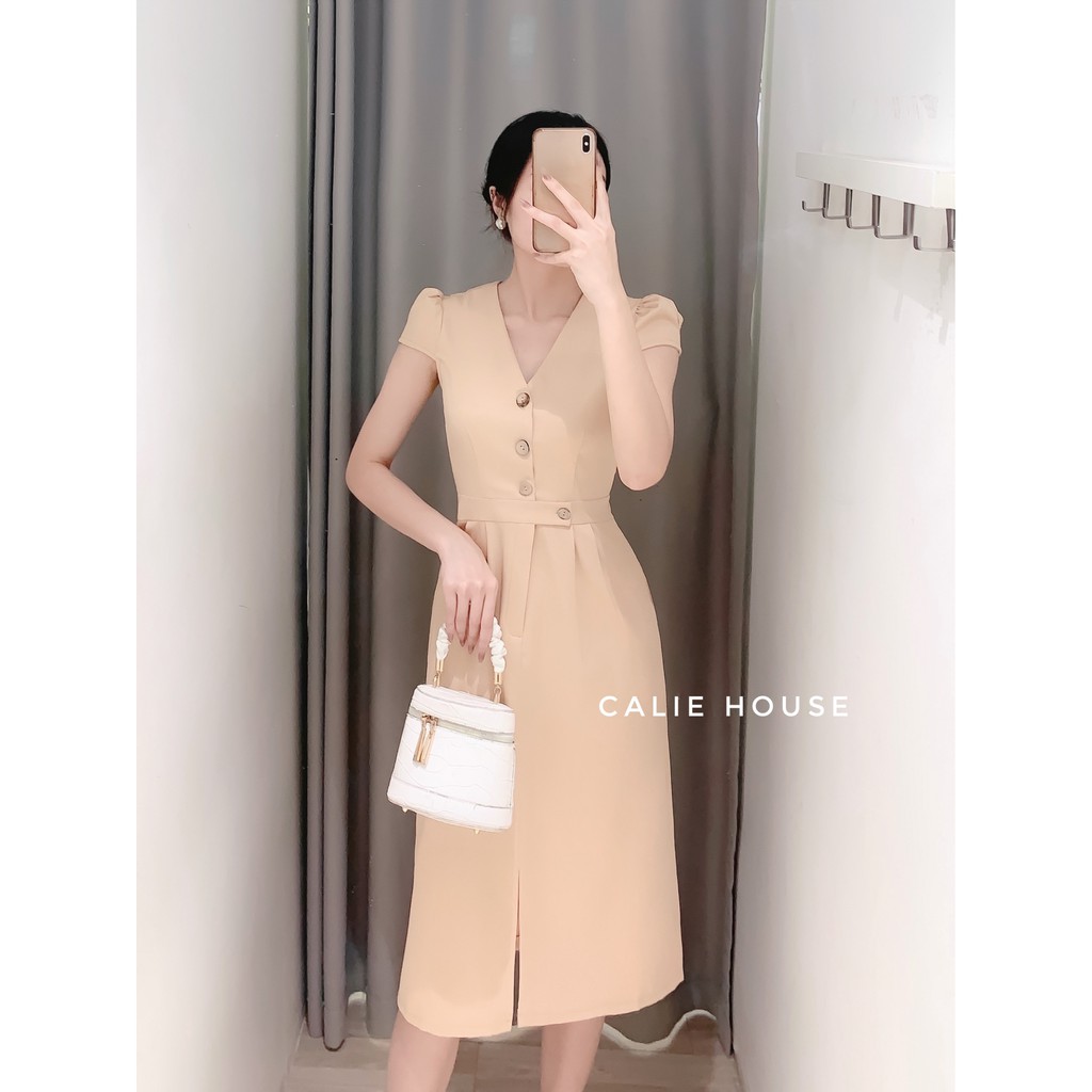 Váy chun thân sau thời trang công sở Calie House V249 | BigBuy360 - bigbuy360.vn