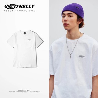 Áo phông tay lỡ unisex basic in chữ nhỏ đơn giản MH