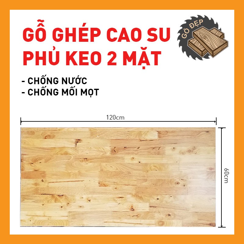 Mặt bàn gỗ ghép 60x120x17 giá tại xưởng / freeship | BigBuy360 - bigbuy360.vn