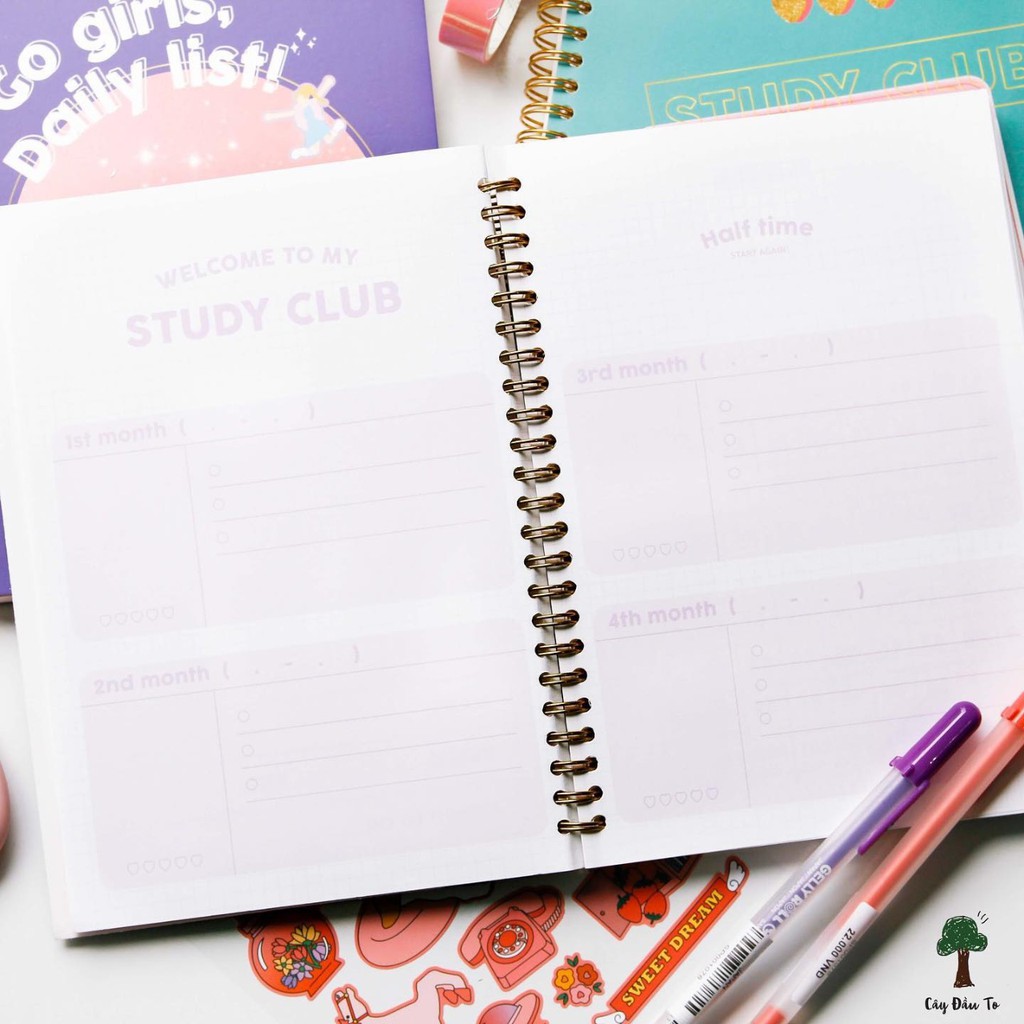 [Tặng Kèm Sticker] Sổ Lập Kế Hoạch Hàn Quốc Go Girl Daily List Korea Study CLub Planner