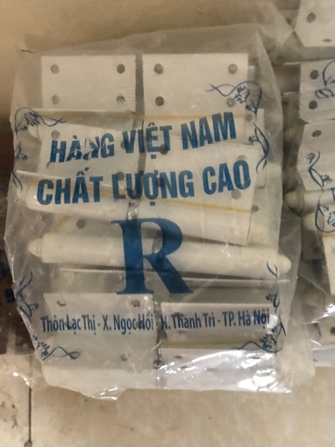 Bản lề cửa nhôm 10 cái trắng nâu