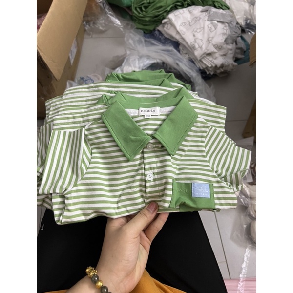 Áo polo cotton hãng Newbie tuồn dư cho bé