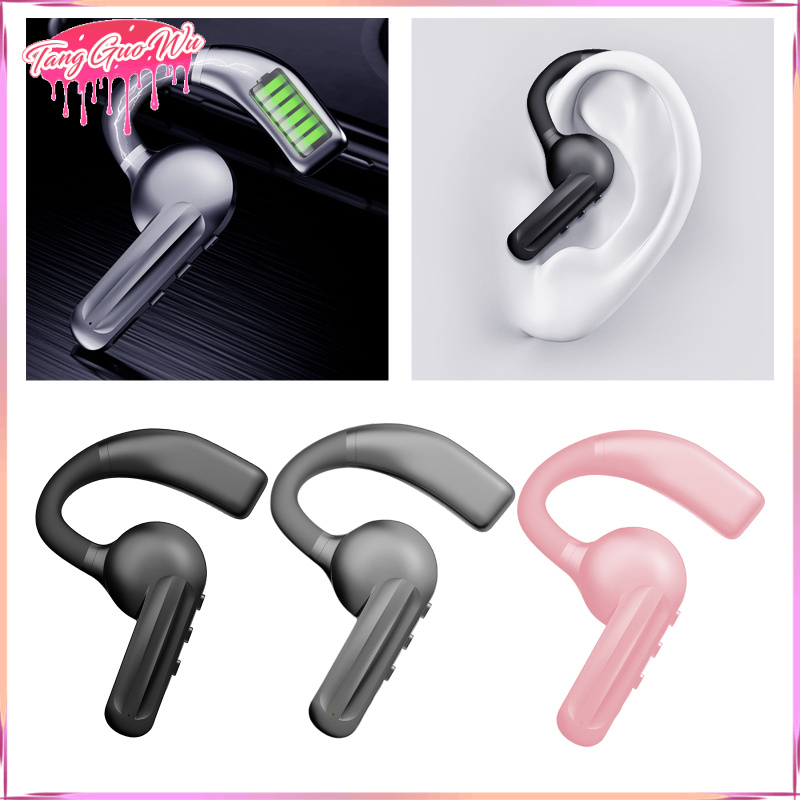 DYY-8 Ear Hook Bone Conduction Headphones with Microphone Bluetooth 5.0 Open Ear Wireless Earphones for Running, Sports, Fitness