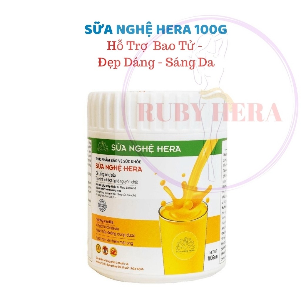 Sữa Nghệ HERA N01 Đẹp Dáng -  Đẹp Da - Hỗ Trợ Đau Dạ Dày - Tốt Cho Mẹ Sau Sinh (HỘP 100GRAM)