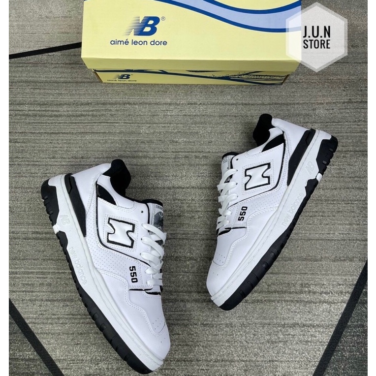 GIÀY NEWBLANCE550 WHITE BLACK DA THẬT LAI AU