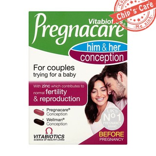 Vitamin Pregnacare Him and Her Conception tăng khả năng thụ thai cho 2 vợ chồng