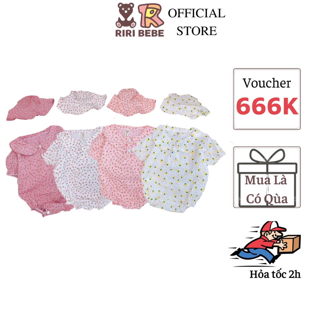Body TIểu Thư Cho Bé Gái Hoạ Tiết Hoa Nhí Phong Cách Hàn Quốc Chất Vải Đẹp An Toàn Cho Bé - BS034