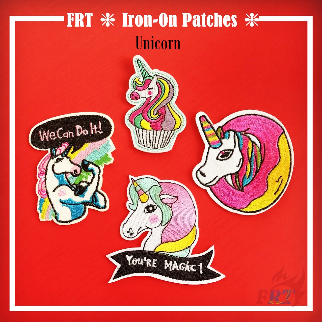 Miếng dán quần áo hình ngựa một sừng dễ thương