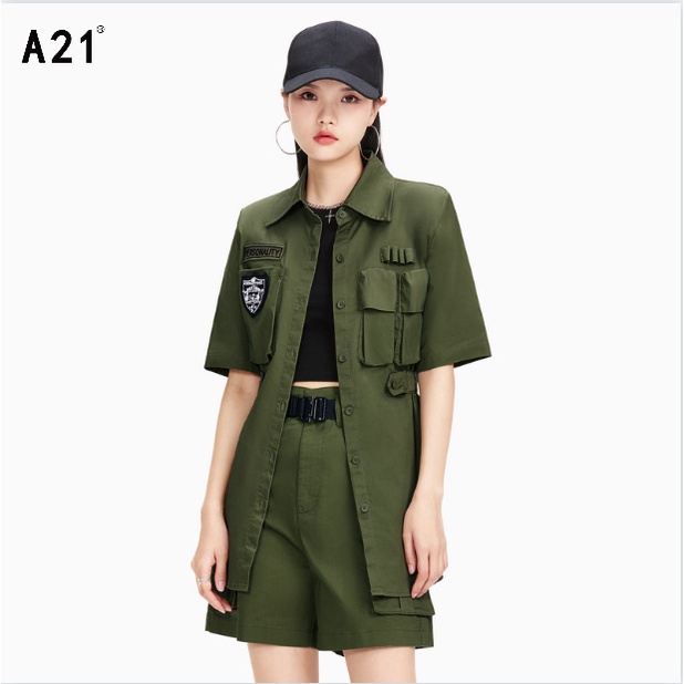 Áo sơ mi A21 tay ngắn phong cách thời trang mùa hè mới dành cho nữ