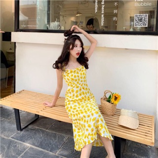 Đầm hoa cúc vàng BFF siêu xinh