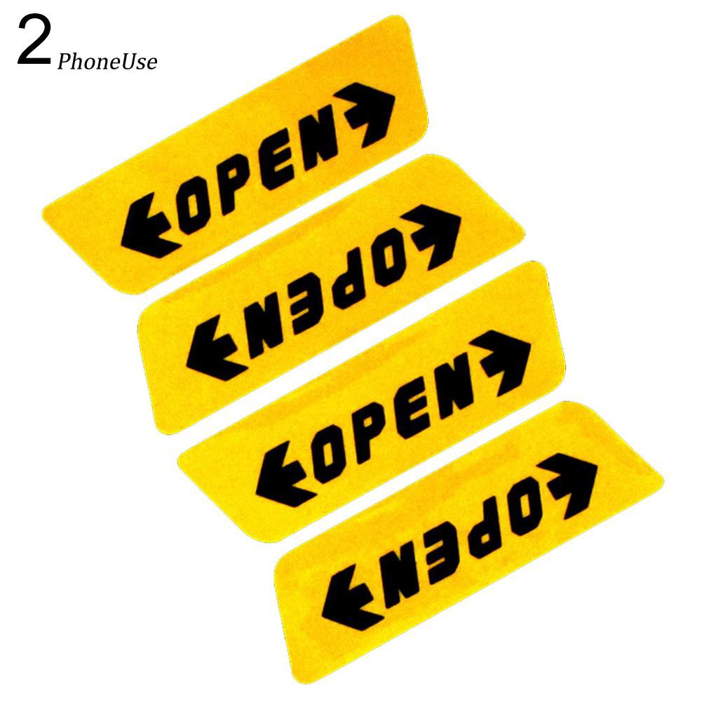 Bộ 4 Miếng Dán Phản Quang Cảnh Báo An Toàn Cho Cửa Xe Hơi