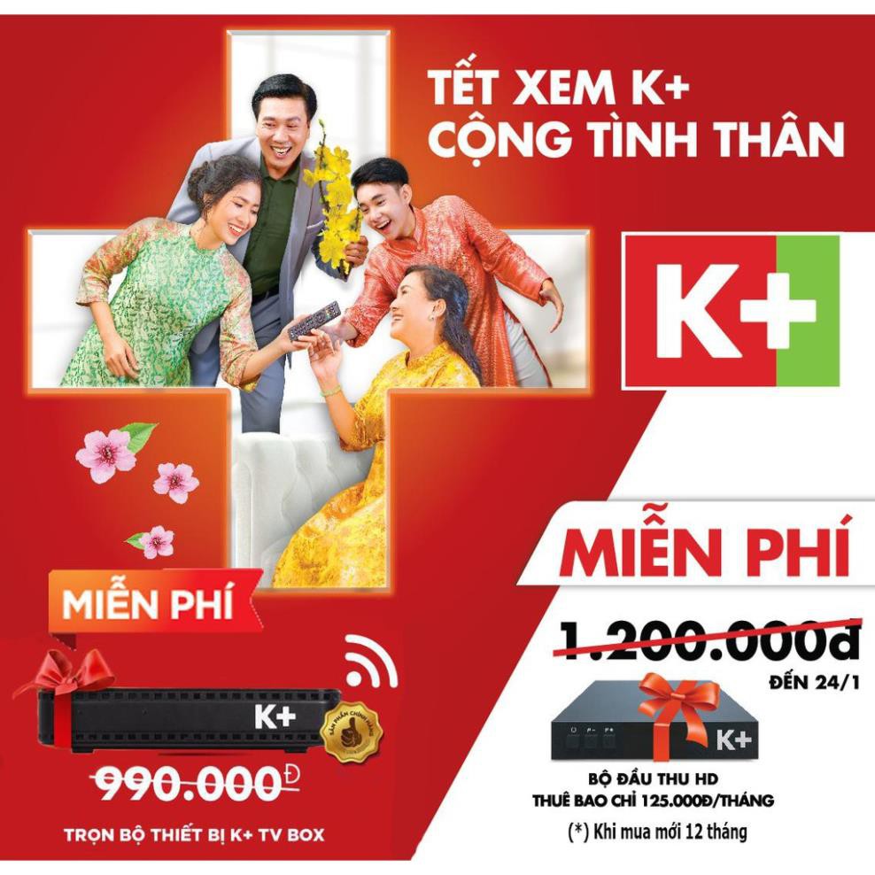 Đầu Tivibox K+ HD Kèm 12 tháng