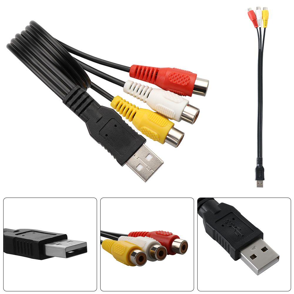 BTLIMER Đầu Chuyển Đổi Từ Cổng USB Sang 3 Giác Cắm RCA 30cm M / F HDTV
