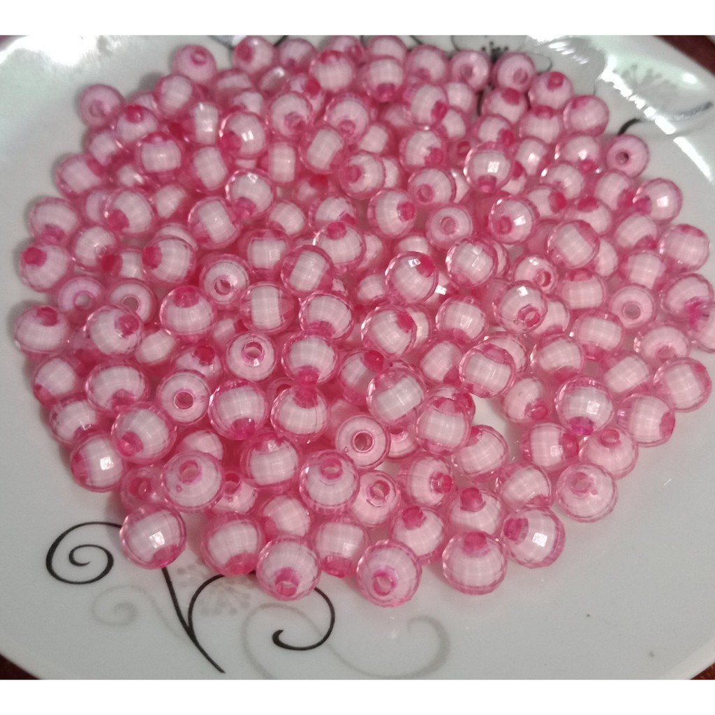 10-25-50gam hạt nhựa nhân trong 8mm lấp lánh _ST8-01